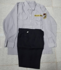 Bộ bảo vệ áo kate siêu màu xám tay dài, quần cashmere xanh đen hinh1